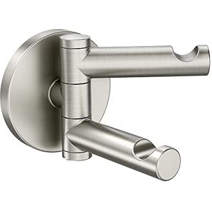 Moen YB0402BN Align Modern Double Swivel Robe Hook, Brushed Nickel Moen YB0402BN Align Modern Double Swivel Robe Hook, Brushed Nickel