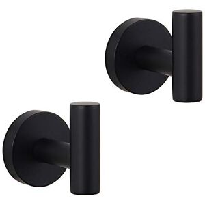 GERZWY Bathroom Matte Black Coat Hook SUS 304 Stainless Steel Single Towel/Robe Clothes Hook for Bath Kitchen Contemporary Hotel Style Wall Mounted 2 Pack AG1107B-BK GERZWY Bathroom Matte Black Coat Hook SUS 304 Stainless Steel Single Towel/Robe Clothes Hook for Bath Kitchen Contemporary Hotel Style Wall Mounted 2 Pack AG1107B-BK