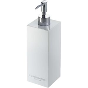 YAMAZAKI Home Conditioner Dispenser for Shower, Gel Pump Bottle ABS Plastic, Stainless Steel Resin, White, One Size YAMAZAKI Home Conditioner Dispenser for Shower, Gel Pump Bottle ABS Plastic, Stainless Steel Resin, White, One Size