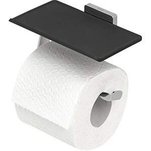 Tiger Dock Toilet Roll Holder With Shelf, Stainless Steel Brushed Tiger Dock Toilet Roll Holder With Shelf, Stainless Steel Brushed