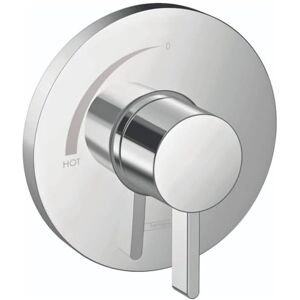 Hansgrohe Ecostat S Modern Minimalist Easy Control 1-Handle Pressure Balance Shower Valve Trim in Chrome, 15739001 Hansgrohe Ecostat S Modern Minimalist Easy Control 1-Handle Pressure Balance Shower Valve Trim in Chrome, 15739001