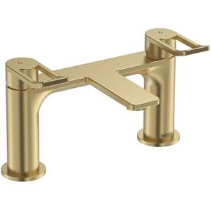 Bristan Saffron Bath Filler Tap with Durable Ceramic Cartridge, Deck Mounted, Brushed Brass Finish Bristan Saffron Bath Filler Tap with Durable Ceramic Cartridge, Deck Mounted, Brushed Brass Finish