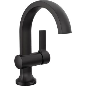DELTA Albion Single Hole Bathroom Faucet, Single Handle Bathroom Faucet, Bathroom Sink Faucet, Metal Pop Up Drain Assembly, 1.2 GPM Flow, Matte Black DELTA Albion Single Hole Bathroom Faucet, Single Handle Bathroom Faucet, Bathroom Sink Faucet, Metal Pop Up Drain Assembly, 1.2 GPM Flow, Matte Black