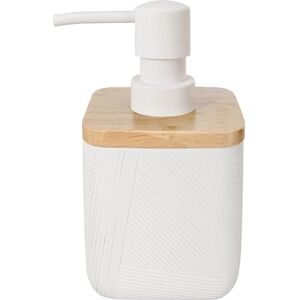 Kleine Wolke Soap Dispenser, Bamboo, White, Länge 7,8 x Breite 7,5 x Höhe 15 cm Kleine Wolke Soap Dispenser, Bamboo, White, Länge 7,8 x Breite 7,5 x Höhe 15 cm