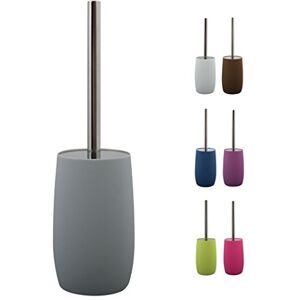 MSV Asti Toilet Brush with Hygienic Container and Soft Touch Surface Grey MSV Asti Toilet Brush with Hygienic Container and Soft Touch Surface Grey