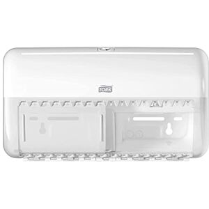 Tork Toilet Paper Roll Wall Mounted Dispenser White T4, Compact, Elevation Range, 557000 Tork Toilet Paper Roll Wall Mounted Dispenser White T4, Compact, Elevation Range, 557000