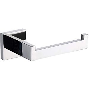 TASTOS Polished Chrome Toilet Paper Holder SUS304 Stainless Steel, Modern Square Half Open Bathroom 5 inch TP Holder Wall Mount Rustfree Tissue Roll Dispenser for Washroom Kitchen TASTOS Polished Chrome Toilet Paper Holder SUS304 Stainless Steel, Modern Square Half Open Bathroom 5 inch TP Holder Wall Mount Rustfree Tissue Roll Dispenser for Washroom Kitchen