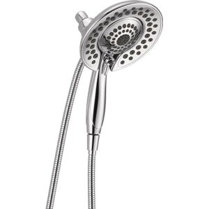 DELTA Faucet 5-Spray Touch-Clean In2ition 2-in-1 Dual Hand Held Shower Head with Hose, Chrome 58569-PK DELTA Faucet 5-Spray Touch-Clean In2ition 2-in-1 Dual Hand Held Shower Head with Hose, Chrome 58569-PK