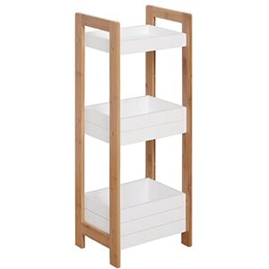 HOMCOM 3-Tier Bathroom Rack Storage Shelf Bamboo Organiser Shower Tower for Narrow Place HOMCOM 3-Tier Bathroom Rack Storage Shelf Bamboo Organiser Shower Tower for Narrow Place