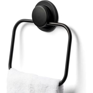 Croydex Stick 'n' Lock Towel Ring, Matt Black Croydex Stick 'n' Lock Towel Ring, Matt Black