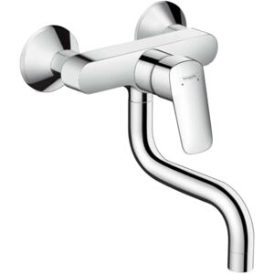 Hansgrohe 71836000 Logis Single Lever Kitchen Tap for Wall-Mounted Sinks Chrome (10-Piece) Hansgrohe 71836000 Logis Single Lever Kitchen Tap for Wall-Mounted Sinks Chrome (10-Piece)