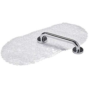Croydex Bath Mat, Grab Bar, Stainless Steel/Vinyl, Chrome, One Size Croydex Bath Mat, Grab Bar, Stainless Steel/Vinyl, Chrome, One Size