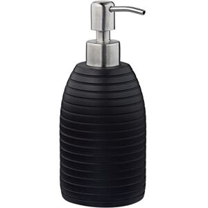 Relaxdays Soap Dispenser, 300 ml, Refillable, Bathroom, for Lotions & Shower Gel, Stainless Steel Pump, Black, Polyresin, 18 x 8 x Relaxdays Soap Dispenser, 300 ml, Refillable, Bathroom, for Lotions & Shower Gel, Stainless Steel Pump, Black, Polyresin, 18 x 8 x