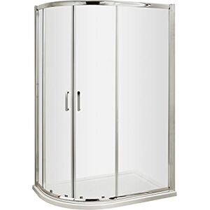 nuie AQU129H3 Pacific Modern Bathroom Easyfit Offset Quadrant Shower Enclosure with Sliding Doors, 6mm Toughened Safety Glass and Round D-Handle, 1200mm x 900mm, Polished Chrome nuie AQU129H3 Pacific Modern Bathroom Easyfit Offset Quadrant Shower Enclosure with Sliding Doors, 6mm Toughened Safety Glass and Round D-Handle, 1200mm x 900mm, Polished Chrome