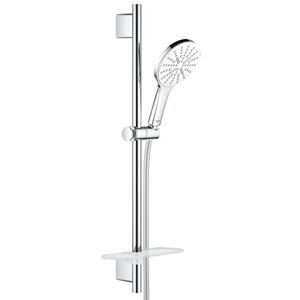 Grohe Rainshower 130 Smartactive Shower Rail Set 3-Spray 130mm Hand Shower with 600mm Rail, 1750mm Silverflex Hose Chrome Finish and White Spray Plate Made in Germany 26576LS0 Grohe Rainshower 130 Smartactive Shower Rail Set 3-Spray 130mm Hand Shower with 600mm Rail, 1750mm Silverflex Hose Chrome Finish and White Spray Plate Made in Germany 26576LS0