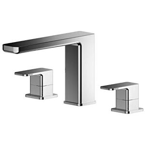 nuie WIN333 Windon Modern Bathroom Deck Mounted 3 Tap Hole Bath Filler Tap with Lever Handles, 135mm, Chrome nuie WIN333 Windon Modern Bathroom Deck Mounted 3 Tap Hole Bath Filler Tap with Lever Handles, 135mm, Chrome