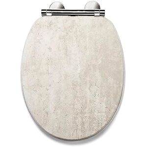 Croydex - WL611120H - Pale Concrete - Flexi-Fix - Toilet Seat Croydex - WL611120H - Pale Concrete - Flexi-Fix - Toilet Seat