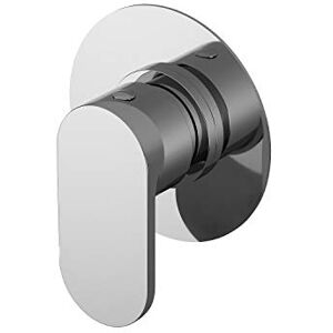 nuie BINST10 Binsey Modern Bathroom Round Concealed Stop Tap with Lever Handle, 100mm, Chrome nuie BINST10 Binsey Modern Bathroom Round Concealed Stop Tap with Lever Handle, 100mm, Chrome