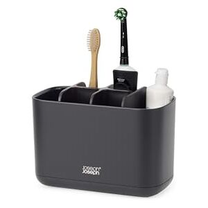 Joseph Joseph Easy-Store Toothbrush Holder Caddy, Bathroom Storage, Large, Matt Black Joseph Joseph Easy-Store Toothbrush Holder Caddy, Bathroom Storage, Large, Matt Black