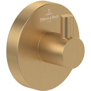 Villeroy & Boch Elements Tender Towel Hook, Towel Holder for Wall Installation, Towel Hook Made from zinc, Bathroom Accessory, Round Bathroom Hook, 54 x 32 x 54 mm, Brushed Gold Villeroy & Boch Elements Tender Towel Hook, Towel Holder for Wall Installation, Towel Hook Made from zinc, Bathroom Accessory, Round Bathroom Hook, 54 x 32 x 54 mm, Brushed Gold