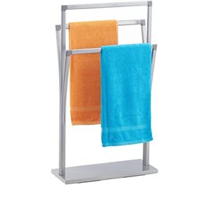 Relaxdays Towel Rack, 3 Bars Bathroom or Kitchen Dryer, Silver, Iron, 86.5 x 50 x 20 cm, 5.8 kg Relaxdays Towel Rack, 3 Bars Bathroom or Kitchen Dryer, Silver, Iron, 86.5 x 50 x 20 cm, 5.8 kg