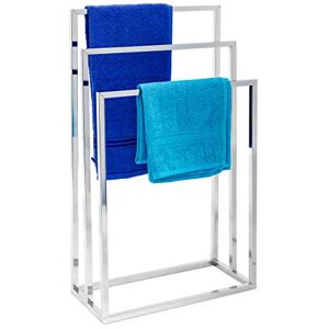Relaxdays Stand with 3 Arms: 82.5 x 46 x 21 cm Chrome-Plated Stainless Steel Rack with 3 Rails Large Bath Towel Holder, Modern Style, Metallic Silver, Steel, 82.5 x 46 x 21 cm Relaxdays Stand with 3 Arms: 82.5 x 46 x 21 cm Chrome-Plated Stainless Steel Rack with 3 Rails Large Bath Towel Holder, Modern Style, Metallic Silver, Steel, 82.5 x 46 x 21 cm