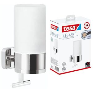 tesa UK tesa ELEGAANT Soap Dispenser 230 ml Self-Adhesive Hand Soap Dispenser in White Frosted-Glass Design with Pull Function Waterproof, incl. Power.Kit Adhesive Solution 192mm x 73mm x 115mm tesa UK tesa ELEGAANT Soap Dispenser 230 ml Self-Adhesive Hand Soap Dispenser in White Frosted-Glass Design with Pull Function Waterproof, incl. Power.Kit Adhesive Solution 192mm x 73mm x 115mm
