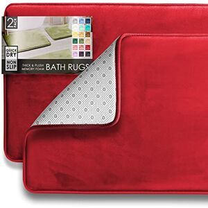 Clara Clark Bathroom Rugs, Ultra Soft Non Slip and Cozy, Velvet Memory Foam Set of 2 Bath Mats Clara Clark Bathroom Rugs, Ultra Soft Non Slip and Cozy, Velvet Memory Foam Set of 2 Bath Mats