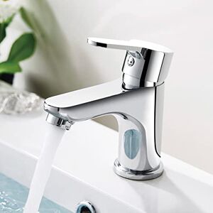 GRIFEMA Bathroom Basin Mixer Tap – Single Lever Tap Hot and Cold Mixer, Brass Faucet with G3/8” Flexible Hoses, Chrome Finish – Durable Bathroom Sink Tap Easy Install for UK Bathrooms GRIFEMA Bathroom Basin Mixer Tap – Single Lever Tap Hot and Cold Mixer, Brass Faucet with G3/8” Flexible Hoses, Chrome Finish – Durable Bathroom Sink Tap Easy Install for UK Bathrooms