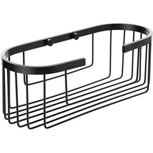 TATAY Large oval shower basket with front opening. Black aluminium. Dimensions: 12 x11.5 x 30cm TATAY Large oval shower basket with front opening. Black aluminium. Dimensions: 12 x11.5 x 30cm