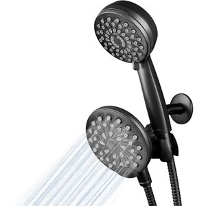 Waterpik One-Touch Dual 2-in-1 Shower System with Rain Shower Head and 7-Mode Hand Held Shower Head, Matte Black XPB-135E-765ME Waterpik One-Touch Dual 2-in-1 Shower System with Rain Shower Head and 7-Mode Hand Held Shower Head, Matte Black XPB-135E-765ME