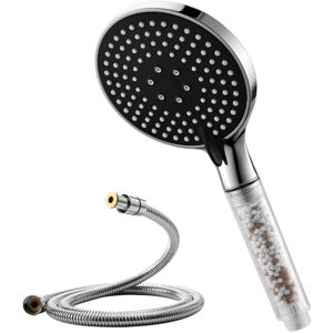 Ibergrif Filtered Shower Head and Hose Set – 125mm High Pressure Handheld Shower for Hard Water – Reduces Limescale & Chlorine – 3 Spray Modes – 1.5m Hose – Water Saving, M20226-1 Ibergrif Filtered Shower Head and Hose Set – 125mm High Pressure Handheld Shower for Hard Water – Reduces Limescale & Chlorine – 3 Spray Modes – 1.5m Hose – Water Saving, M20226-1