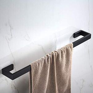 JunSun Matte Black Bath Towel Bar 24 Inch Bathroom Towel Rack Hand Towel Holder Modern Home Decor Towel Rod Bathroom Accessories Black Towel Hanger Towel Rail Towel Shelf Black Towel Bars Wall Mounted JunSun Matte Black Bath Towel Bar 24 Inch Bathroom Towel Rack Hand Towel Holder Modern Home Decor Towel Rod Bathroom Accessories Black Towel Hanger Towel Rail Towel Shelf Black Towel Bars Wall Mounted