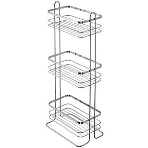 Croydex Bathroom Storage Three Tier Freestanding Storage Basket Chrome Plated Bathroom Shelves & Organiser, Durable Steel, Space-Saving Design, 670x255x165mm, Fixtures & Fittings Included Croydex Bathroom Storage Three Tier Freestanding Storage Basket Chrome Plated Bathroom Shelves & Organiser, Durable Steel, Space-Saving Design, 670x255x165mm, Fixtures & Fittings Included