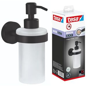 tesa UK tesa MOON BLACK Soap Dispenser, matt black, satin glass pump dispenser, 200 ml for industrial style and modern bathrooms no drilling required, incl. adhesive solution 171 mm x 70 mm x 119 mm tesa UK tesa MOON BLACK Soap Dispenser, matt black, satin glass pump dispenser, 200 ml for industrial style and modern bathrooms no drilling required, incl. adhesive solution 171 mm x 70 mm x 119 mm