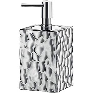 Gedy New Martina Soap Dispenser, Ceramic, Silver, 7.5 x 7.5 x 16 Gedy New Martina Soap Dispenser, Ceramic, Silver, 7.5 x 7.5 x 16
