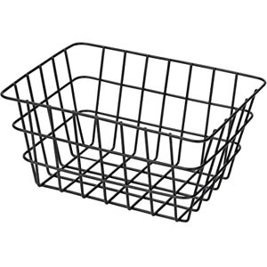 WENKO Viana Trendy Storage Basket for Bathrooms, Guest Toilet and Home, Black, 18 x 25 x 12 cm WENKO Viana Trendy Storage Basket for Bathrooms, Guest Toilet and Home, Black, 18 x 25 x 12 cm