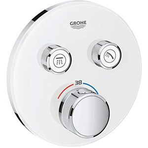 Grohe Grohtherm Smartcontrol Thermostat for Shower Or Bath, for Concealed Installation, with Two Valves Round Shape, Moon White, Made In Germany By Eco-Friendly and Safety Features 29151LS0 Grohe Grohtherm Smartcontrol Thermostat for Shower Or Bath, for Concealed Installation, with Two Valves Round Shape, Moon White, Made In Germany By Eco-Friendly and Safety Features 29151LS0