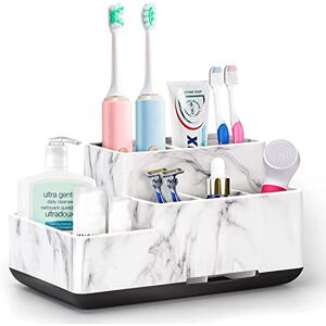 DoubleCare Detachable Toothbrush and Toothpaste Holder for Bathroom Countertop, Large Bathroom Organizer Storage Anti-Slip for Shower, Kitchen, Kids, Family, Multifunction Toothbrush Holders Marble Silver DoubleCare Detachable Toothbrush and Toothpaste Holder for Bathroom Countertop, Large Bathroom Organizer Storage Anti-Slip for Shower, Kitchen, Kids, Family, Multifunction Toothbrush Holders Marble Silver