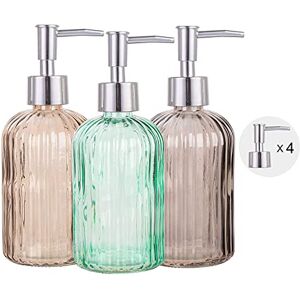 Cutiset Bathroom Accessories Set, 15oz Glass Soap Dispenser Bottle for Bath Decor, 3 Pack Set Cutiset Bathroom Accessories Set, 15oz Glass Soap Dispenser Bottle for Bath Decor, 3 Pack Set