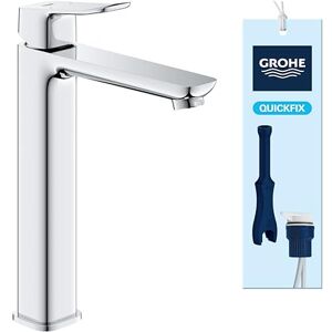 Grohe Dice Smooth Body Washbasin Mixer Tap for Free Standing Basins (XL-Size 270mm, 28 mm Ceramic Cartridge, Water Saving, Tails 3/8 Inch, Easy to Fit with The Included QuickTool), Chrome, 1018920000 Grohe Dice Smooth Body Washbasin Mixer Tap for Free Standing Basins (XL-Size 270mm, 28 mm Ceramic Cartridge, Water Saving, Tails 3/8 Inch, Easy to Fit with The Included QuickTool), Chrome, 1018920000