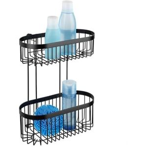 WENKO Classic Plus Black Steel Wall Shelf with Hooks, 35 x 10.5 x 12.5 cm, Black, 26,5 x 33 x 14,5 cm WENKO Classic Plus Black Steel Wall Shelf with Hooks, 35 x 10.5 x 12.5 cm, Black, 26,5 x 33 x 14,5 cm