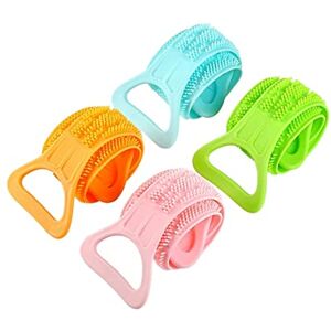 ZXSXDSAX Body Brush Silicone Back Washcloth Body Scrub Skin Scrubber Exfoliating Brush Bath Belt Shower Peeling Brushes Body Care Shower Accessories ZXSXDSAX Body Brush Silicone Back Washcloth Body Scrub Skin Scrubber Exfoliating Brush Bath Belt Shower Peeling Brushes Body Care Shower Accessories