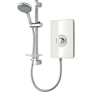 Triton Showers Collection 2, Shower Electric, 8.5 KW, Triton Aspirante, Gloss White, Electrical Showers, with Showerhead and Anti Twist Hose, Bathroom Showering Unit Triton Showers Collection 2, Shower Electric, 8.5 KW, Triton Aspirante, Gloss White, Electrical Showers, with Showerhead and Anti Twist Hose, Bathroom Showering Unit