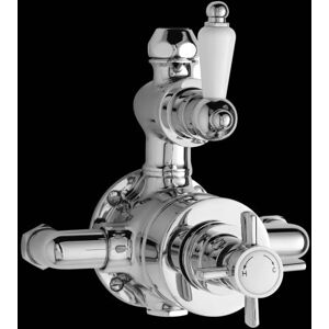 nuie Ultra Beaumont Twin Exposed Traditional Thermostatic Bathroom Shower Mixer Valve Chrome Finish nuie Ultra Beaumont Twin Exposed Traditional Thermostatic Bathroom Shower Mixer Valve Chrome Finish