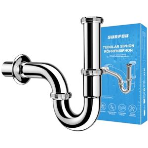 SURFOU Sink Drain Kit G 1 1/4", Drain Pipe Syphon Bathroom Stainless Steel Set, Washbasin Waste Tube, Drainage Kit Basin Outlet, Washbasin Overflow, Accessories SURFOU Sink Drain Kit G 1 1/4", Drain Pipe Syphon Bathroom Stainless Steel Set, Washbasin Waste Tube, Drainage Kit Basin Outlet, Washbasin Overflow, Accessories