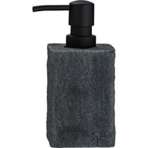 WENKO Villata Grey Liquid Soap Dispenser 0.3 L, Polyresin, Charcoal, 7 x 15 x 7 cm WENKO Villata Grey Liquid Soap Dispenser 0.3 L, Polyresin, Charcoal, 7 x 15 x 7 cm