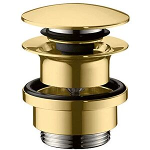 Hansgrohe 50100990 Push-Open Drain Fitting for Washbasin and Bidet Mixer Polished Gold Look Hansgrohe 50100990 Push-Open Drain Fitting for Washbasin and Bidet Mixer Polished Gold Look