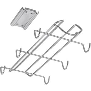 Metaltex Sliding Cup Holder, Metallic Grey, 14x28x5cm Metaltex Sliding Cup Holder, Metallic Grey, 14x28x5cm