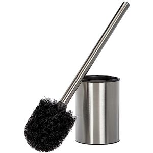 TATAY Toilet Brush Stainless Steel Satin Metal Finish Includes Inner Bucket Modern & Easy-Clean Design Maintains Bathroom Hygiene Toilet Brush with Holder 9 x 9 x 37 cm TATAY Toilet Brush Stainless Steel Satin Metal Finish Includes Inner Bucket Modern & Easy-Clean Design Maintains Bathroom Hygiene Toilet Brush with Holder 9 x 9 x 37 cm